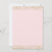 Invitation Bat mitzvah élégante Pink Gold Floral (Dos)