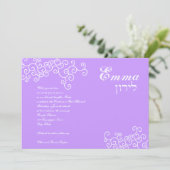 Invitation Bat mitzvah Emma Pink (Debout devant)