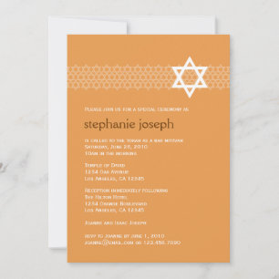 Invitation Bat mitzvah étoile brillante