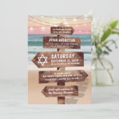 Invitation Bat mitzvah | Étoile de David (Debout devant)