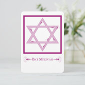 Invitation bat mitzvah (étoile de david elegance) (Debout devant)