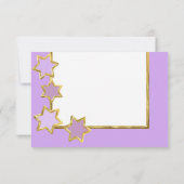 Invitation Bat mitzvah Étoiles n'importe quelle couleur RSVP (Dos)