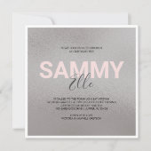 Invitation Bat mitzvah Faux Silver (Devant)