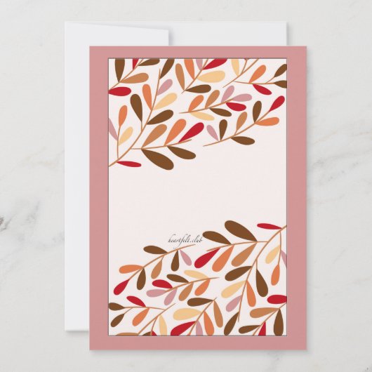 Invitation Bat mitzvah Feuille Accent (Dos)