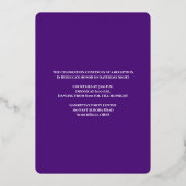 Invitation Bat mitzvah fileté Gold Foil avec étoil (Verso)