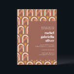 Invitation Bat mitzvah fleuri Rétro Bohemian Terracotta<br><div class="desc">Retro Bohemian Terracotta Floral Unique Bat mitzvah Invitation</div>