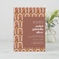 Bat mitzvah fleuri Rétro Bohemian Terracotta