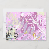 Invitation Bat mitzvah FLORAL ABSTRAIT (Dos)