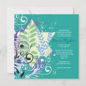 Invitation Bat mitzvah FLORAL ABSTRAIT (Devant)