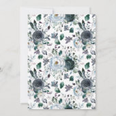 Invitation Bat mitzvah Floral Bleu (Dos)