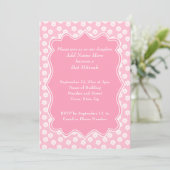 Invitation Bat mitzvah floral rose (Debout devant)