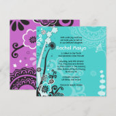 Invitation Bat mitzvah FLORALE GRAVE ET BEAUCOUP (Devant / Derrière)