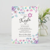 Invitation Bat mitzvah Flower Breeze (Debout devant)