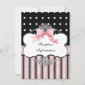 Invitation Bat mitzvah - French Bow Dot Swirl (Devant)