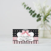 Invitation bat mitzvah - French Bow Dot Swirl (Debout devant)