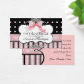 Invitation bat mitzvah - French Bow Dot Swirl (Bureau)