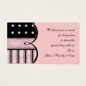 Invitation bat mitzvah - French Bow Dot Swirl (Dos)