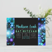 Invitation Bat mitzvah GALAXY STARS (Debout devant)