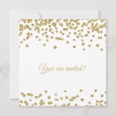 Invitation Bat mitzvah Gold Faux Parties scintillant Confetti (Dos)