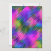 Invitation Bat mitzvah Gold Star Abstrait coloré (Dos)