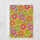 Invitation Bat mitzvah Gold Star Abstrait Star Damask (Dos)