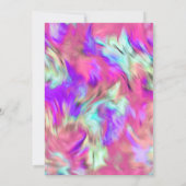 Invitation Bat mitzvah Gold Star Abstrait Tie Dye Pink (Dos)