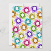 Invitation Bat mitzvah Gold Star couleur Damask (Dos)