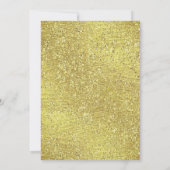 Invitation Bat mitzvah Gold Star Frame sur Parties scintillan (Dos)