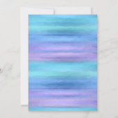 Invitation Bat mitzvah Gold Star violet turquoise raypes (Dos)