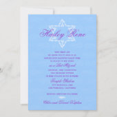 Invitation Bat mitzvah Hailey avec Damask Blue (Devant)