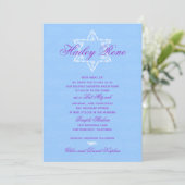 Invitation Bat mitzvah Hailey avec Damask Blue (Debout devant)