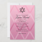 Invitation bat mitzvah Harlequin Rose (Devant)
