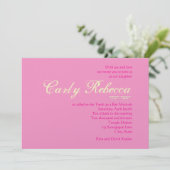 Invitation Bat mitzvah Hébreu rose violet (Debout devant)