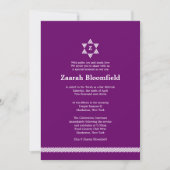 Invitation Bat mitzvah Herringbone Star (Devant)
