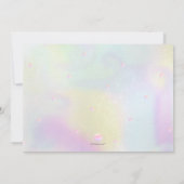 Invitation Bat mitzvah holographique PixDezines Cotton Candy (Dos)