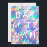 Invitation BAT MITZVAH Iridescente Ultra Moderne QR CODE RSVP<br><div class="desc">BAT MITZVAH Iridescente Ultra Moderne QR CODE RSVP & INVITATIONS</div>