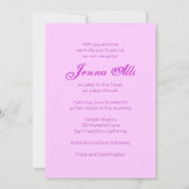 Invitation bat mitzvah Jenna Alli Pink Torah (Dos)