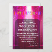 Invitation Bat mitzvah Laser PixDezines / Lumières Neon (Dos)