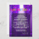 Invitation Bat mitzvah Laser PixDezines / Lumières Neon (Dos)