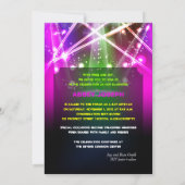 Invitation Bat mitzvah Laser PixDezines / Lumières Neon (Dos)