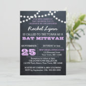 Invitation Bat mitzvah Lilac (Debout devant)
