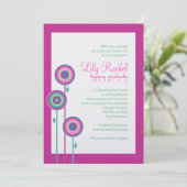 Invitation Bat mitzvah Lily Rachel Hebrew (Debout devant)