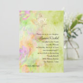 Invitation bat mitzvah Lime Green Tie Dye (Debout devant)