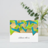 Invitation Bat mitzvah Lime Turquoise Star de David N'importe (Debout devant)