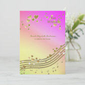 Invitation Bat mitzvah Love Songs (Debout devant)