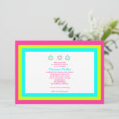 Invitation Bat mitzvah Marissa Malka Bleu rose (Debout devant)