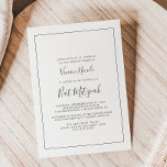 Invitation Bat mitzvah minimaliste<br><div class="desc">Cette invitation minimaliste à la Bat mitzvah est parfaite pour un bat mitzvah simple. Le design romantique moderne présente une typographie classique en noir et blanc associée à une calligraphie rustique mais élégante avec un style vintage lettré à la main. Personnalisable dans n'importe quelle couleur. Gardez le design simple et...</div>