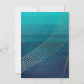 Invitation Bat mitzvah moderne Blue and Gold ou Bar Mitzvah (Dos)