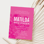 Invitation BAT MITZVAH moderne élégant rose joli rose<br><div class="desc">par kat massard >>> kat@simplysweetPAPERIE.com <<< CONTACTEZ-MOI pour un libellé personnalisé ou pour ajouter des lignes en hébreu Aimez le design, mais souhaitez voir quelques changements - un autre jeu de couleurs, un autre produit, ajoutez une photo ou adapté pour une occasion différente - pas de souci contactez-moi - Je...</div>