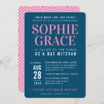 Invitation BAT MITZVAH moderne empilement géométrique rose bl<br><div class="desc">par kat massard >>> WWW.SIMPLYSWEETPAPERIE.COM <<<- - - - - - - - - - - - - - CONTACTEZ-MOI pour aider à équilibrer votre type parfaitementAimez le design, mais souhaitez voir quelques changements - un autre jeu de couleurs, un produit, ajoutez une photo ou adapté pour une autre occasion...</div>